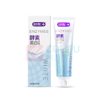舒客 Saky 酵素牙膏 美白牙齿清新口气含氟防蛀 青柠香型 120g