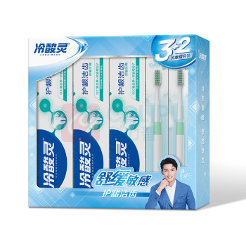 冷酸灵 组合装 臻选 140g/支*3护龈洁齿牙膏+牙刷*2 16套/箱