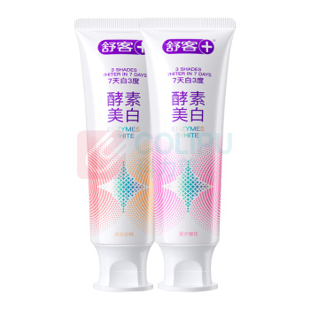 舒客 Saky 精研亮白酵素牙膏 (樱花+白桃) 120g*2