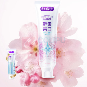 舒客 Saky 精研亮白酵素牙膏 (樱花+白桃) 120g*2