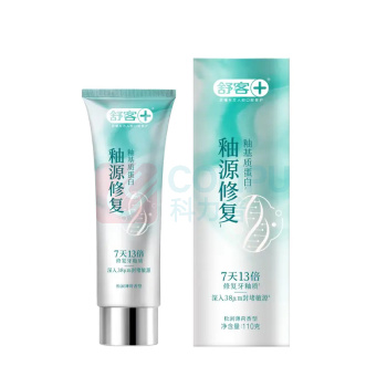 舒客 Saky 釉源修护重组蛋白抗敏牙膏 7天修护牙龈 敏感牙齿 110g 松涧薄荷香