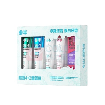 参半 超值4+2牙膏牙刷量贩装