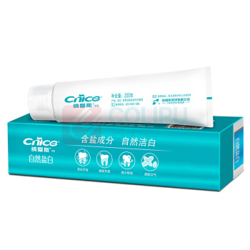 纳爱斯 自然盐白牙膏 白盐薄荷香型 200g/支 48支/箱 新老包装交替发货