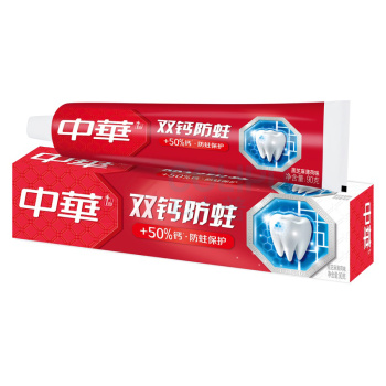 中华 ZHONG HUA 双钙防蛀牙膏 (薄荷味) 90g/支 72支/箱