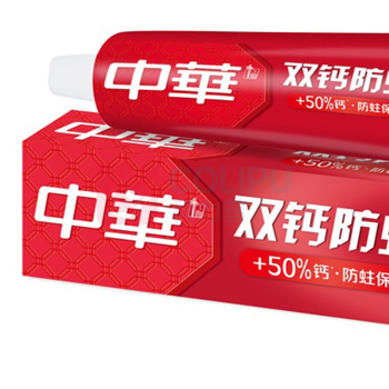 中华 ZHONG HUA 双钙防蛀牙膏 (薄荷味) 90g/支 72支/箱