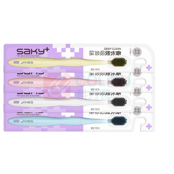 舒客 Saky 牙刷 LM00092 宽头密炭沁爽 单支装(颜色随机)