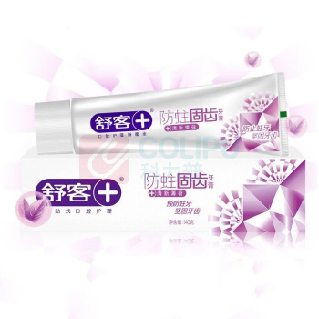 舒客 Saky 口腔清洁套装 SK0023  防蛀固齿140g(新旧款随机)+流光清新牙膏(韶光薄荷)120g