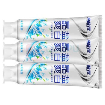 冷酸灵 牙膏 晶盐爽白竖式 130克*3支