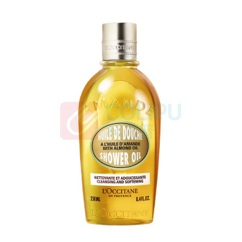 欧舒丹 L'OCCITANE 甜扁桃套装 磨砂膏200ml+沐浴油250ml 新老包装交替发货