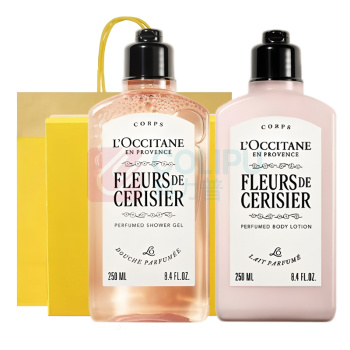 欧舒丹 L'OCCITANE 沐浴润肤套装新版 甜蜜樱花香 沐浴露250ml+润肤露250ml -新版