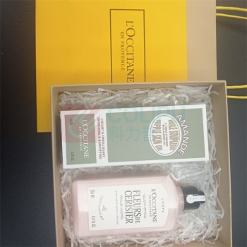 欧舒丹 L'OCCITANE 礼盒套装 美肤油身体乳 甜扁桃美肤油100ml+樱花润肤乳250ml 配礼盒礼袋