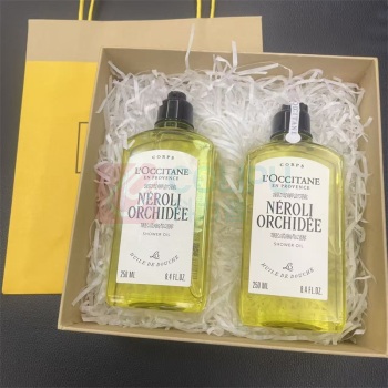 欧舒丹 L'OCCITANE 沐浴油身体护理套装 格斯拉橙花 250ml+250ml 配礼盒礼袋