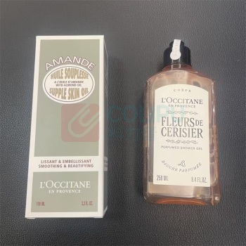 欧舒丹 L'OCCITANE 套装礼盒 身体护理 美肤油100ml+樱花沐浴露250ml 配礼盒礼袋