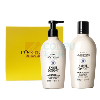 欧舒丹 L'OCCITANE 礼盒套装 乳木果沐浴+乳木果身体乳 沐浴250ml+身体乳240ml