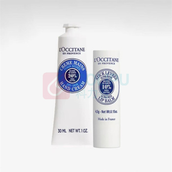欧舒丹 L'OCCITANE 护手霜礼盒 乳木果 护手霜30ml+润唇膏4.5g 配礼盒礼袋