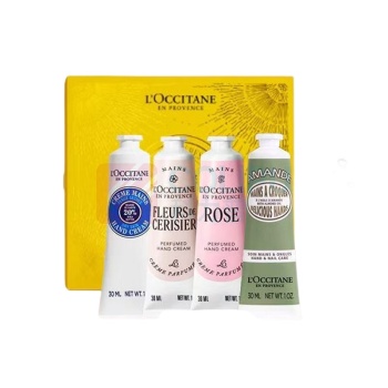 欧舒丹 L'OCCITANE 护手霜4支装 4*30ml (乳木果+樱花+新版甜扁桃+马鞭草)或(乳木果+黎明山茶+限定樱花+甜扁桃) 香型随机