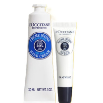 欧舒丹 L'OCCITANE 套装 护手霜唇膏 乳木果手霜30ml+润唇12ml