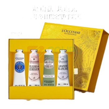 欧舒丹 L'OCCITANE 护手霜4支套装 4*30ml 乳木果+樱花+甜扁桃+熏衣草 随机礼盒