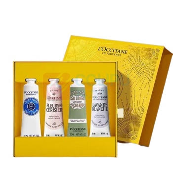 欧舒丹 L'OCCITANE 护手霜4支套装 4*30ml 乳木果+樱花+甜扁桃+熏衣草 随机礼盒