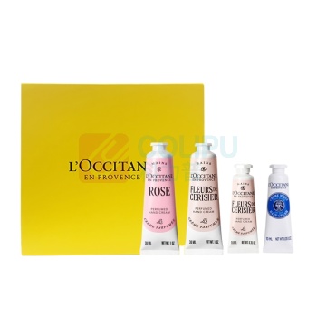 欧舒丹 L'OCCITANE 护手霜4件套手霜礼盒甜蜜樱花润手霜30ml+瑰香之心润手霜30ml+手霜10ml*2(香型随机)
