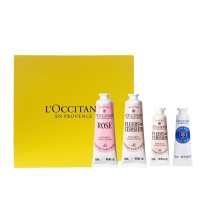 欧舒丹 L'OCCITANE 护手霜4件套手霜礼盒甜蜜樱花润手霜30ml+瑰香之心润手霜30ml+手霜10ml*2(香型随机)