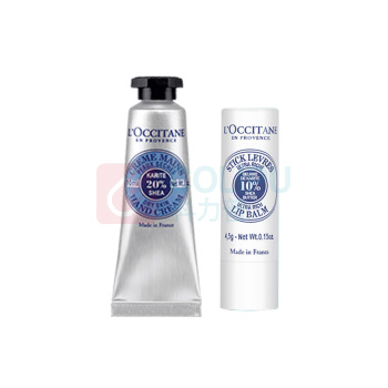 欧舒丹 L'OCCITANE 乳木果经典润组合 手霜30ml+乳木果护唇膏4.5g (礼盒礼袋包装)