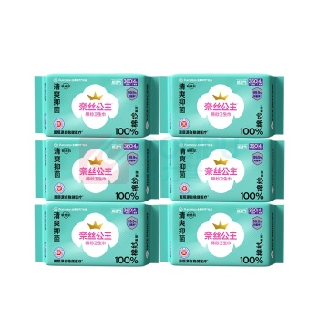 全棉时代 PURCOTTON 奈丝公主100棉纱抑菌卫生巾 360mm,4片/包*6包 (802-DKH-00012)