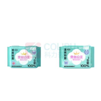 全棉时代 PURCOTTON 奈丝公主100%棉纱系列抑菌卫生巾 250MM,10片/包*4包 (802-DKH-00010)