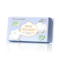 全棉时代 PURCOTTON 奈丝公主超净吸系列亲肤超薄加长夜用 360mm*5片/包 48包/箱