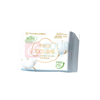 全棉时代 PURCOTTON 奈丝公主超净吸超薄日用卫生巾 245mm*10片/包 24包/箱