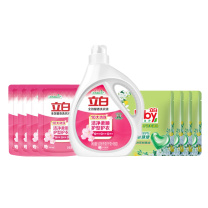 立白 精致洗护组合套装 1818g 立白全效馨香洗衣液1.018g,1瓶 立白全效馨香洗衣液110g,4袋 立白除菌净护洗衣凝珠80g(10颗),4袋