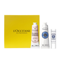 欧舒丹 L'OCCITANE 两手一唇手霜套装 (护手霜30ml+护手霜30ml+唇膏4.5g)香型随机