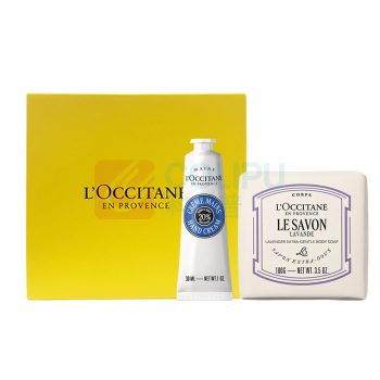欧舒丹 L'OCCITANE 经典润手香皂护手霜 2件套(护手霜30ml+香氛皂100g) 香型随机