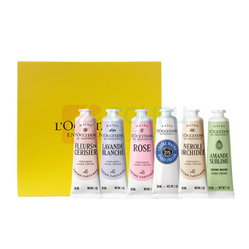 欧舒丹 L'OCCITANE 乳木果+樱花+玫瑰+甜扁桃+白色薰衣草+橙花 香氛润手霜套装 6支 新老包装交替发货