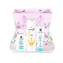 潘婷 PANTENE 四件套火烈鸟 洗护沐浴套装礼盒 1100g 企业员工福利团购伴手礼