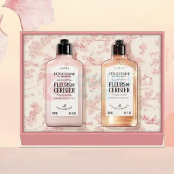 欧舒丹 L'OCCITANE 身体乳全新樱花礼盒套装(沐浴露+身体乳) 250ml+250ML 沐浴露+身体乳 配专柜包装