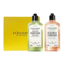 欧舒丹 L'OCCITANE 沐浴露套装礼盒 甜蜜樱花 樱花+马鞭草各250ml -新版 新老包装交替发货