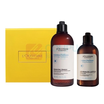 欧舒丹 L'OCCITANE 草本香菁纯套装 纯净 洗发水300ml+护发素250ml