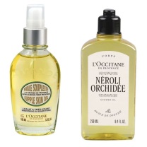 欧舒丹 L'OCCITANE 身体护理套装礼盒 沐浴露 甜扁桃美肤油100ml+格拉斯橙花沐浴油250ml 配礼盒礼袋