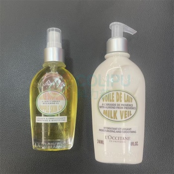 欧舒丹 L'OCCITANE 礼盒套装 身体乳 甜扁桃美肤油100ml+美肤露240ml 配礼盒礼袋