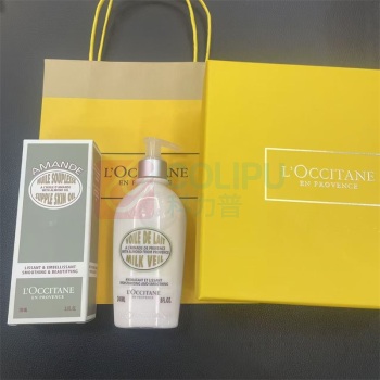欧舒丹 L'OCCITANE 礼盒套装 身体乳 甜扁桃美肤油100ml+美肤露240ml 配礼盒礼袋