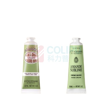 欧舒丹 L'OCCITANE 甜扁桃三件套 (沐浴油250ml+美肤乳200ml+护手霜30ml) 新老包装交替发货