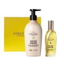 欧舒丹 L'OCCITANE 套装 甜扁桃美肤油100ml+甜扁桃美肤露240ml 新老包装交替发货
