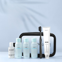 和风雨 HEFENGYU 洗护套装 (6件套) (白色) 洗发水80ml+沐浴露80ml+护发素80ml+除菌除蝴洗衣液60ml+小苏打美白牙膏100g+护龈洁齿软毛牙刷1支