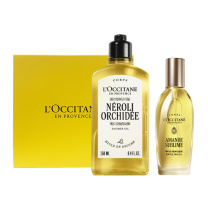 欧舒丹 L'OCCITANE 沐浴油甜扁桃250ml+橙花250ml礼盒 新老包装交替发货