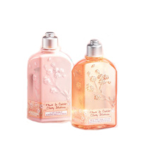 欧舒丹 甜蜜樱花沐浴护肤二件套 (沐浴啫喱250ml+润肤露250ml) (含盒/袋)