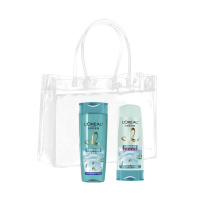 欧莱雅 L'OREAL 透明质酸水润去屑洗发露 (倍爽) 400ml/瓶 + 透明质酸水润润发乳 400ml/瓶 +PVC袋 透明质酸水润