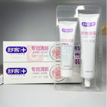 舒客 Saky 牙膏 023320 牙齿去牙渍玫瑰促销装210克+120克 