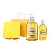 欧舒丹 L'OCCITANE 甜扁桃紧致沐浴油 250ml+500ml 礼盒礼袋装 新老包装交替发货