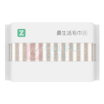 最生活 新疆长绒棉条纹毛巾 纯棉柔软洗脸面巾家用吸水毛巾 A-1171 34*80cm (棕白)